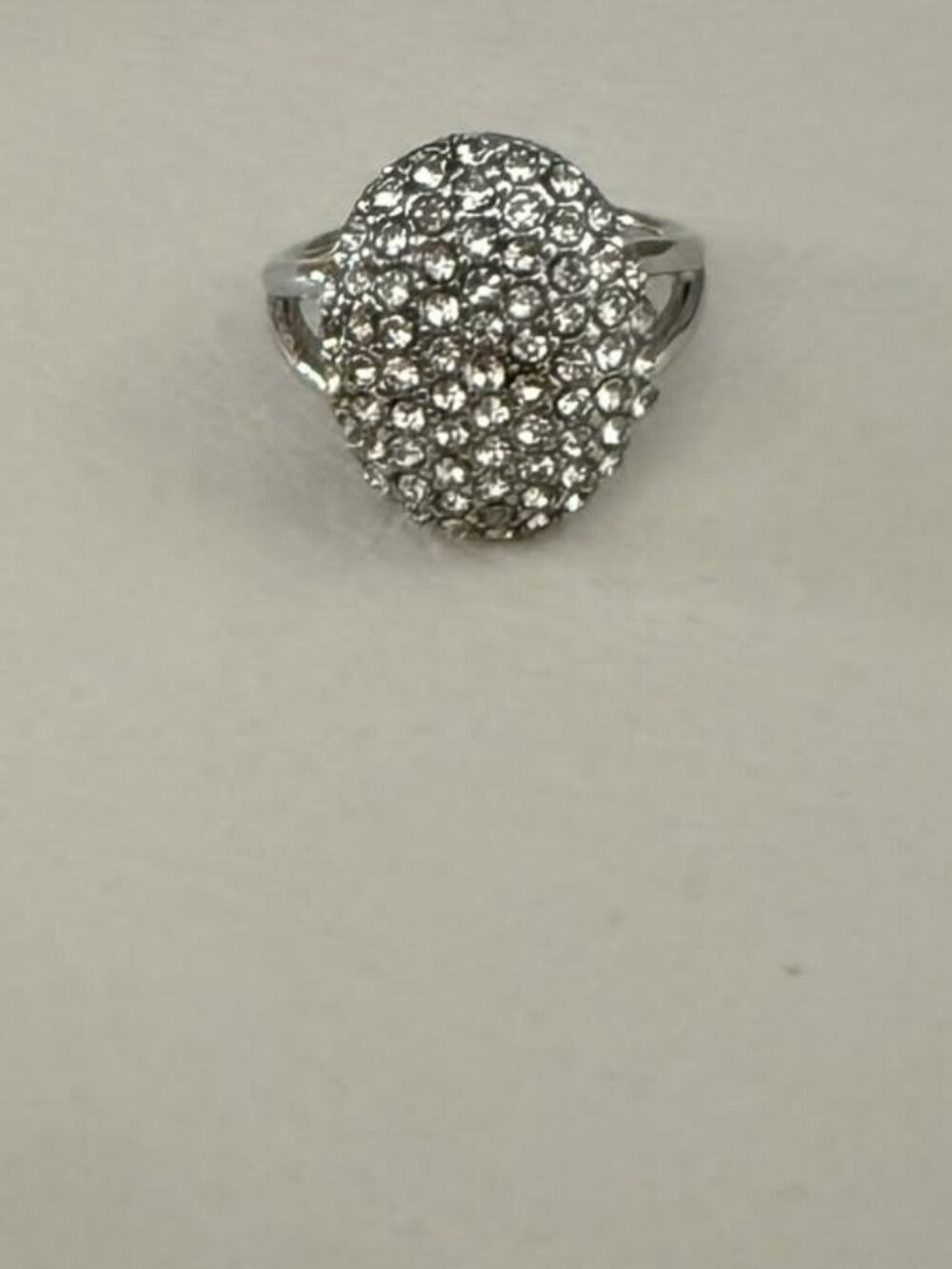 Pave Set Dome Engagement Ring